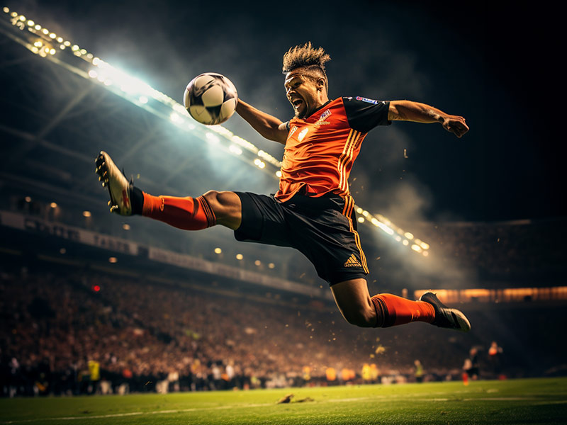 胖虎跳上卡里克背上庆祝，随后和利马拥抱